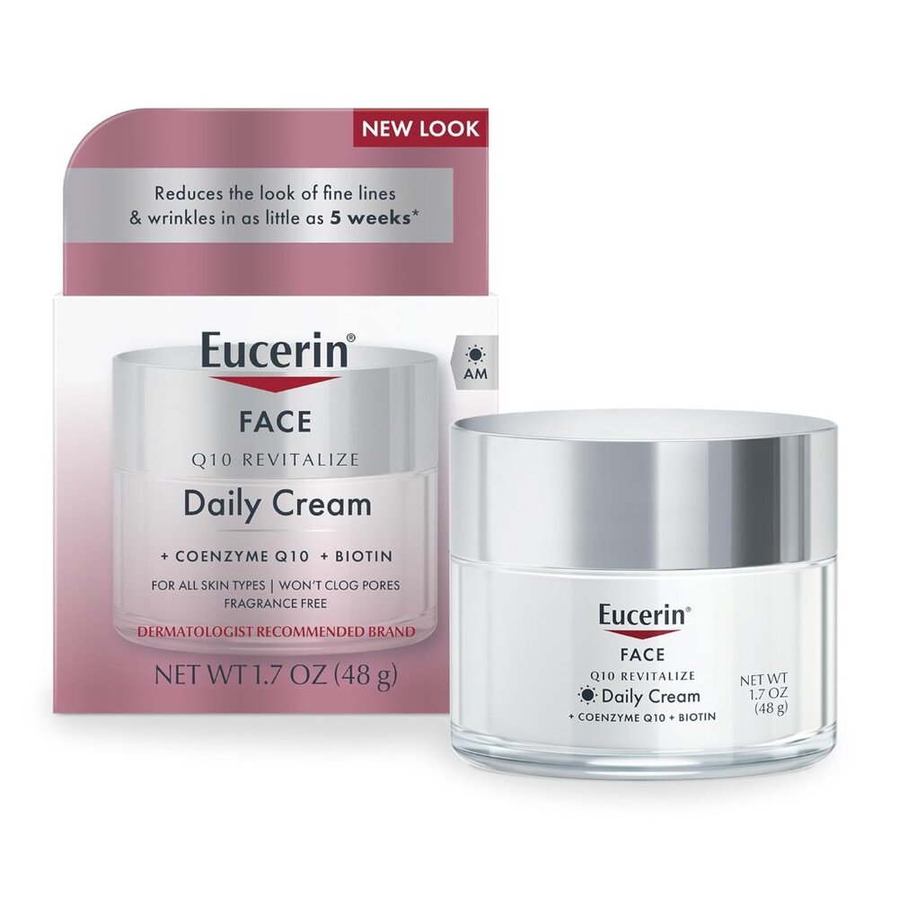 Q10 Anti-Wrinkle Face Cream, Unscented Face Cream for Sensitive Skin, 1.7 Oz Jar - Picture 1 of 16